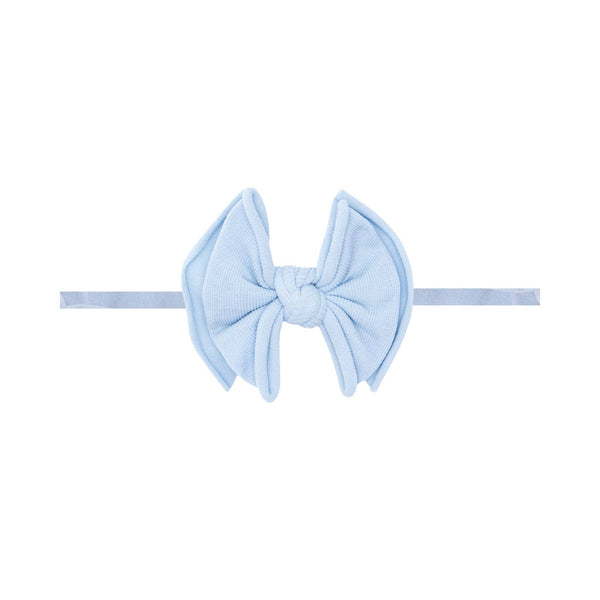 Baby Bling® Baby FAB® Skinny soft nylon bow headband: Sage - Lulu Bella Boutique