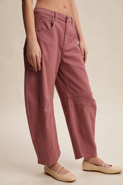 Utility Barrel Pants LP0270: Berry / Contemporary / S - Lulu Bella Boutique