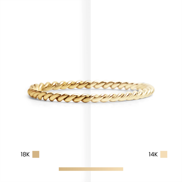 14K Gold Filled PLUS™ Braided Spacer Ring: Gold / 8