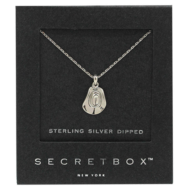 SECRET BOX 14K GOLD DIPPED PENDANT NECKLACE, SB 29580: WG - Lulu Bella Boutique