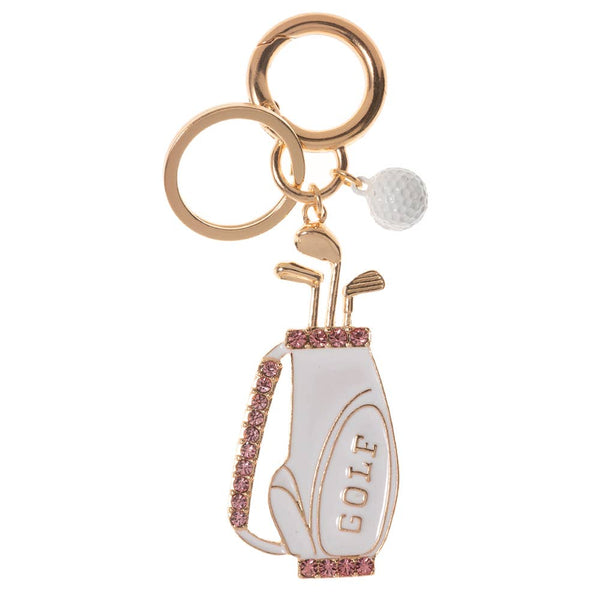 Stone Paved Enamel Golf Bag Keychain - Lulu Bella Boutique