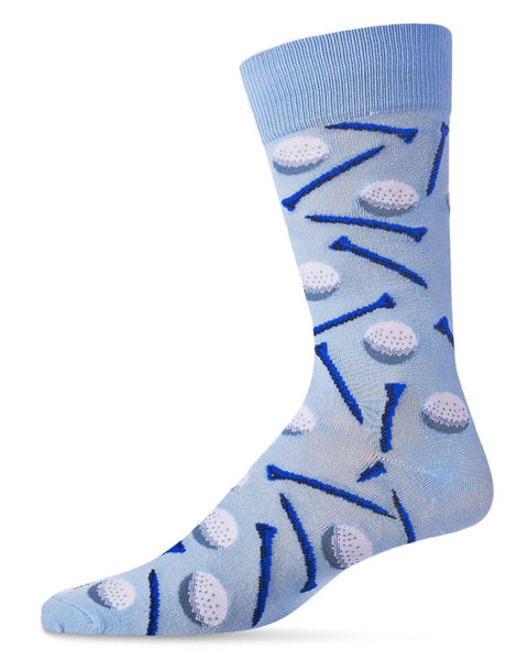 MeMoi Golf Bamboo Blend Men's Crew Socks: Navy Blazer / 10 13