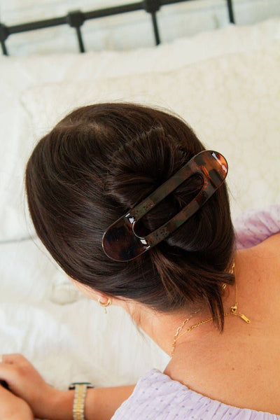 Oversized Flat Claw Clip: Brick