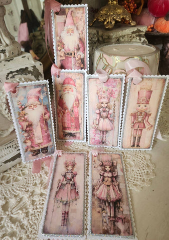 Christmas Santa n Nutcracker Gift Tag Set 7 - Lulu Bella Boutique