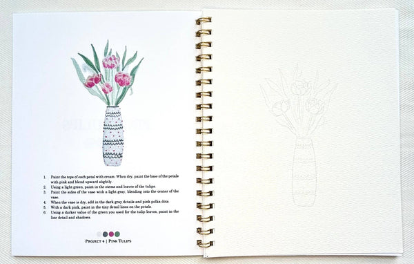 Flowers Watercolor Workbook - Lulu Bella Boutique