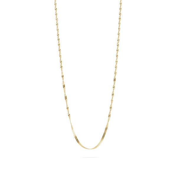 14K Gold Filled Plus™ Singapore Chain Necklace: Gold / 16"+2"