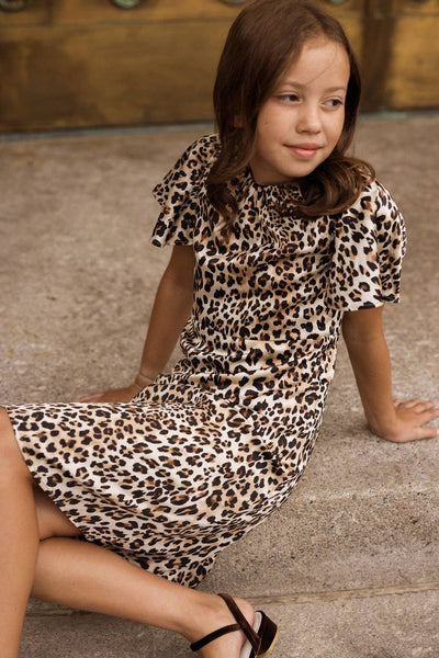 Teen Tallulah Dress in Leopard - Lulu Bella Boutique