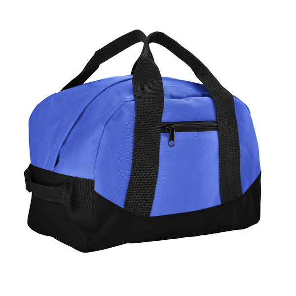 12" Mini Two Tone Duffle Bag: Royal Blue - Lulu Bella Boutique