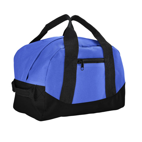 12" Mini Two Tone Duffle Bag: Royal Blue - Lulu Bella Boutique