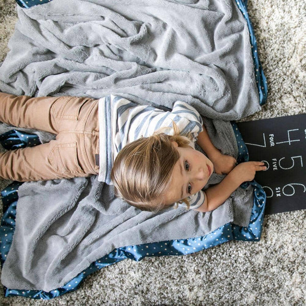 SATIN BORDER TODDLER BLANKETS: Cedar