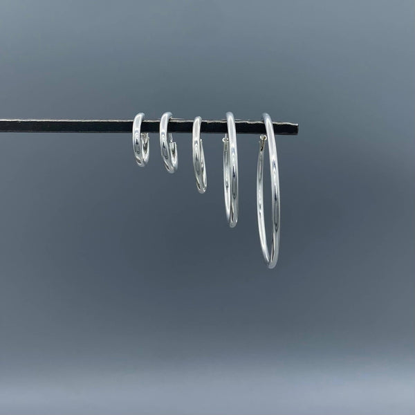 2mm Sterling Silver Endless Hoops: 16mm - Lulu Bella Boutique