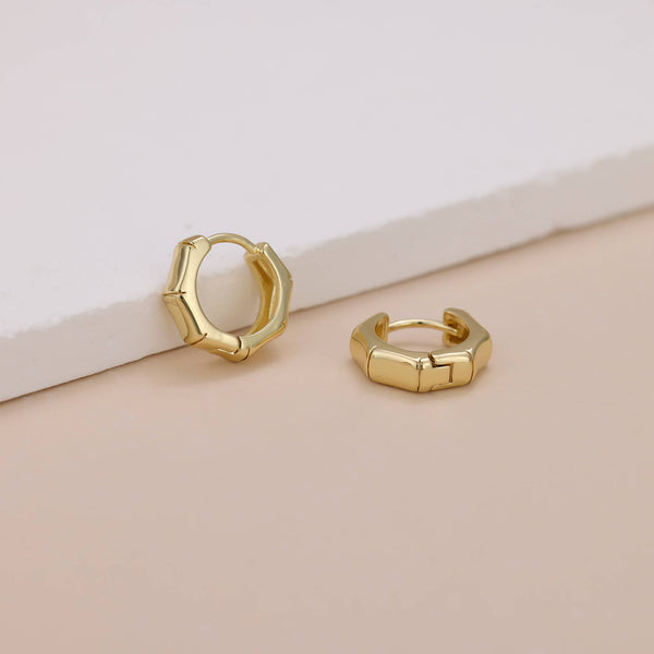 E119 gold hoop earrings, huggie earrings, huggie hoops: Silver