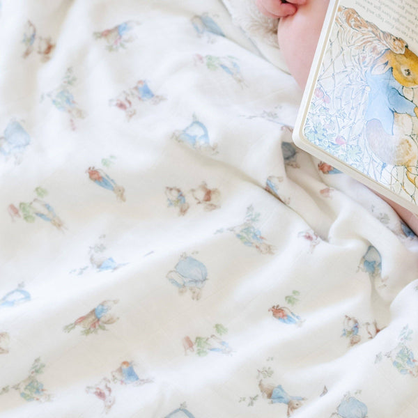 PETER RABBIT™ BAMBOO RAYON MUSLIN/LUSH BLANKETS: Girl - Lulu Bella Boutique