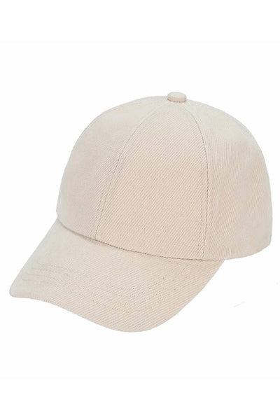 C.C Brushed Twill Baseball Cap: Gray