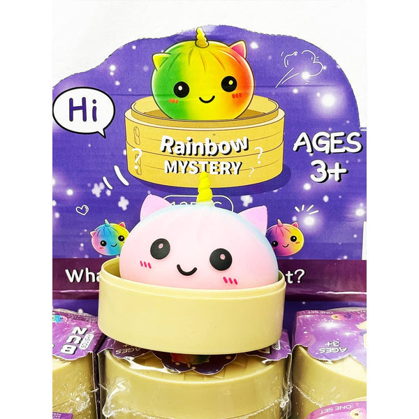 Mystery Rainbow Unicorn Dumpling Squishy with Steamer: MIX COLOR / ONE(12)
