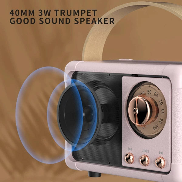 Retro Mini Wireless Bluetooth Speaker: PINK