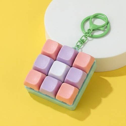 Keyboard Fidget Stress Relief Keychain: LAVENDER