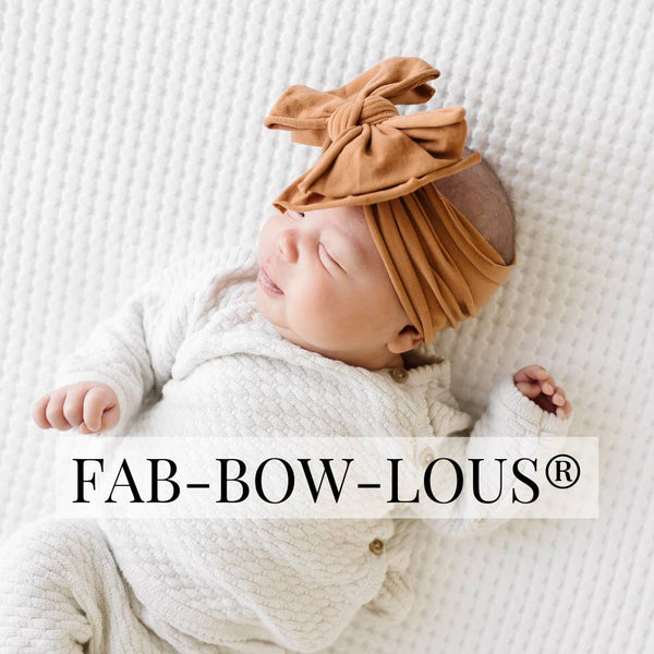 Baby Bling® FAB-BOW-LOUS® soft nylon bow headband: Rose quartz - Lulu Bella Boutique