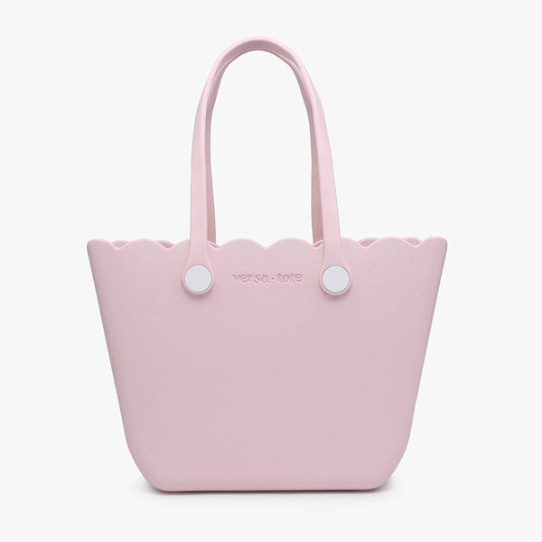 V2335 Rose Scalloped Versa Tote w/ Interchangeable Straps: Avocado