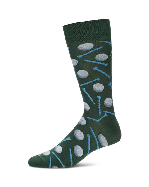 MeMoi Golf Bamboo Blend Men's Crew Socks: Navy Blazer / 10 13