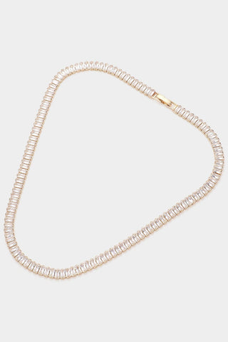 Baguette Cz Necklace