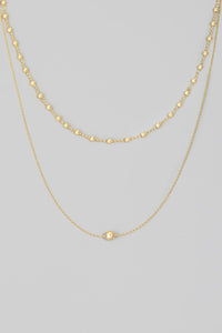 Dainty Chain Ball Bead Layered Necklace - Lulu Bella Boutique