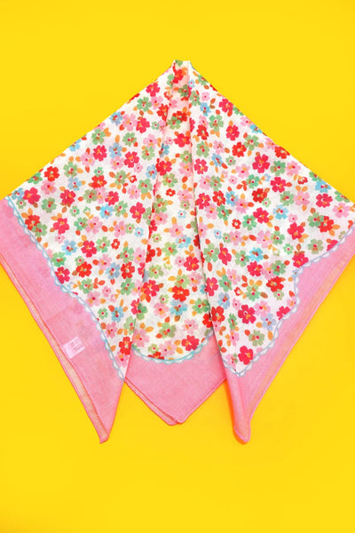 DITSY PRINT SILKY FEELING BANDANA SCARF: DITSY