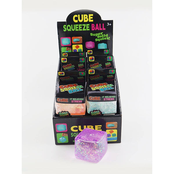 Viral Glitter Ice Cube Squishy Toy: MIX COLOR