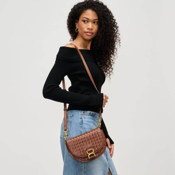 Alise Woven Crossbody: Oatmilk - Lulu Bella Boutique