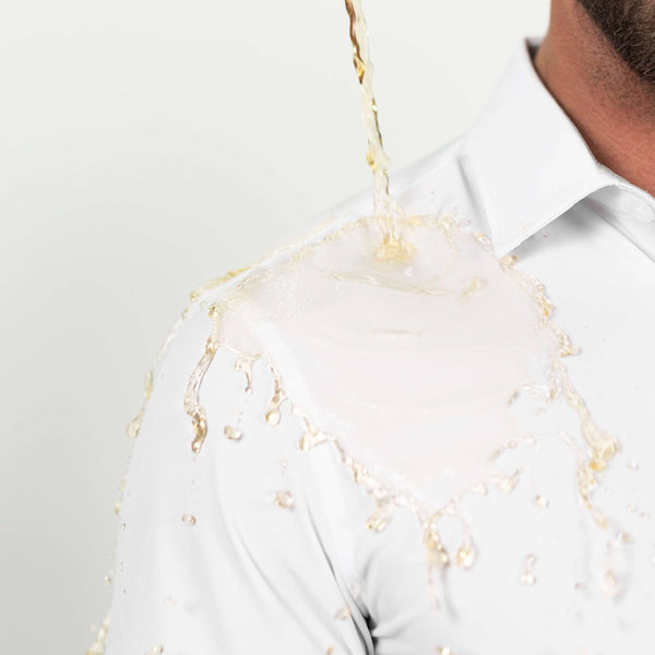 White Hustle Dress Shirt - Long Sleeve: Slim