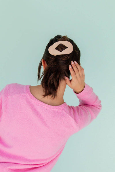 Diamond Cutout Claw Clip: Amber Tortoise - Lulu Bella Boutique