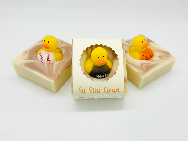 All-Star Clean Handmade Soap Bar for Kids VEGAN COLD PROCESS: Scented