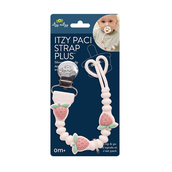 Itzy Paci Strap Plus™: Pink Bows