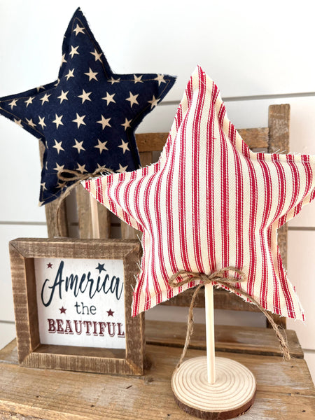 2pc. Rustic 4th of July Star Set - Vintage Star - Lulu Bella Boutique
