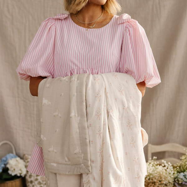 TORI HALFORD BAMBOO RAYON MUSLIN/LUSH BLANKETS: Boone / Receiving