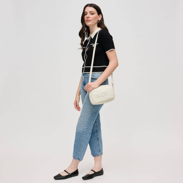 Maddie Woven Crossbody: Black - Lulu Bella Boutique