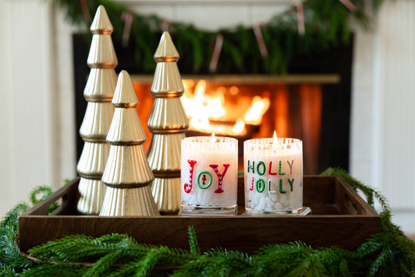 JOY Holiday Confetti Icon 12oz Candle - Lulu Bella Boutique
