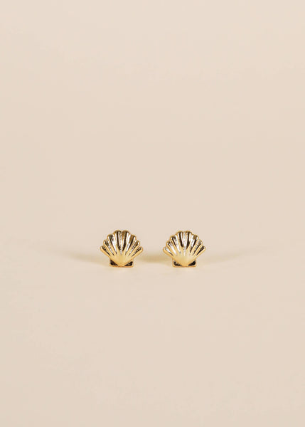 Seashell - Gold Earrings - Lulu Bella Boutique