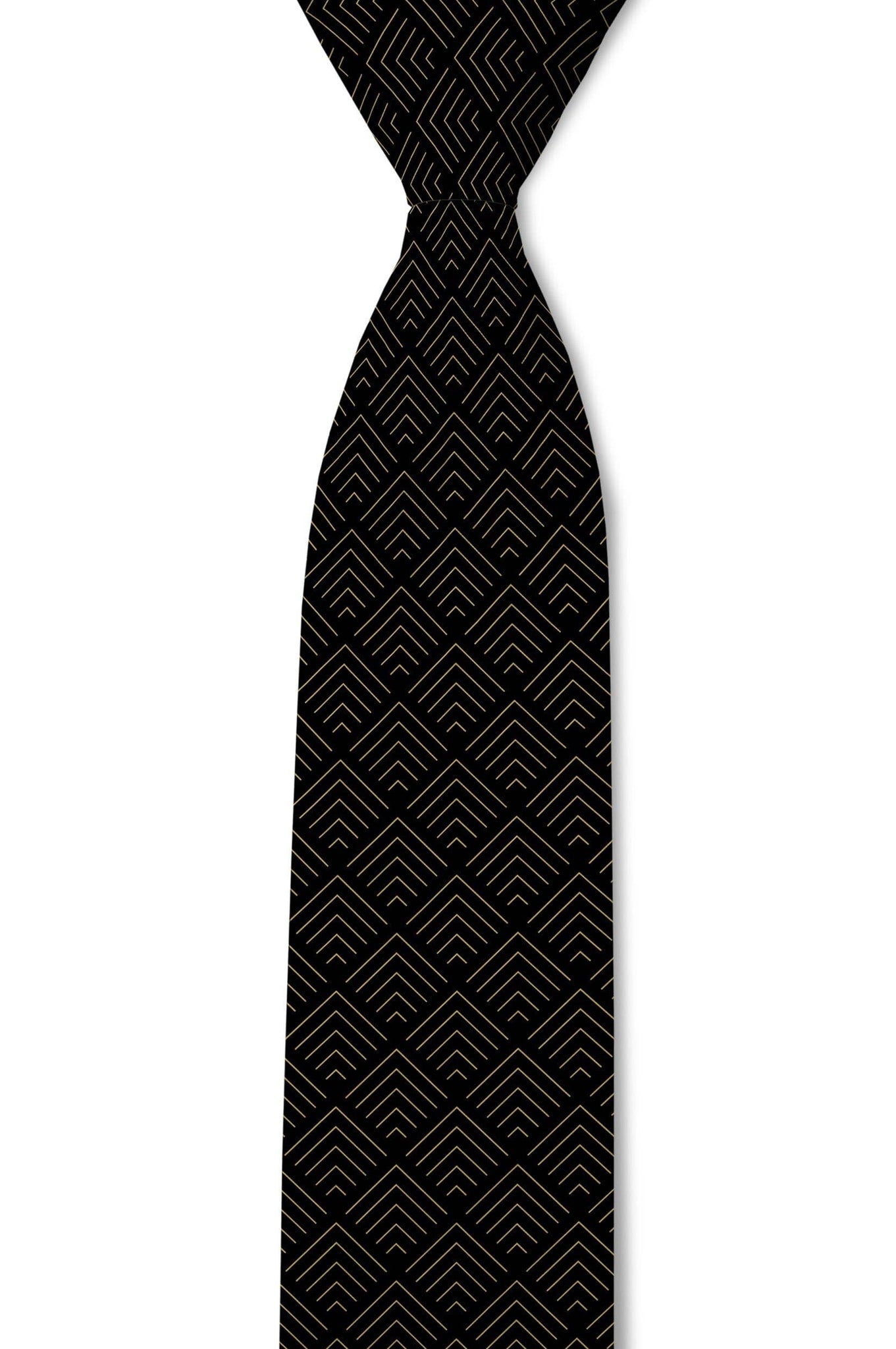 Vogue – Subtle Gold and Black Tie: 3.25" Standard Tie