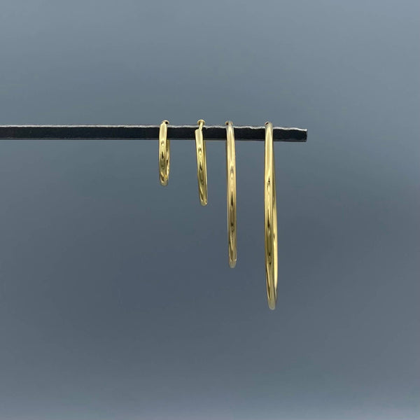 2mm Gold-filled Endless Hoop Earrings: 43mm - Lulu Bella Boutique
