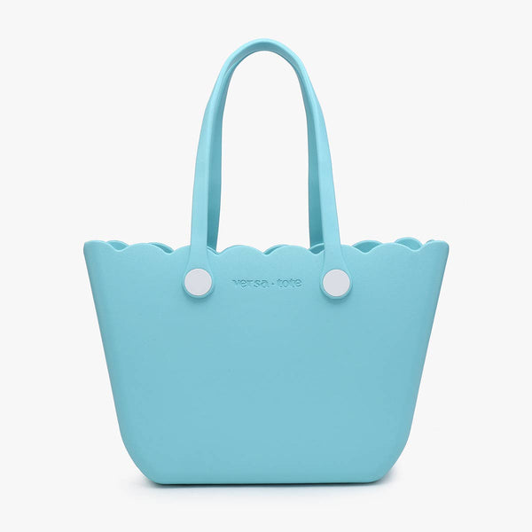 V2335 Rose Scalloped Versa Tote w/ Interchangeable Straps: Avocado