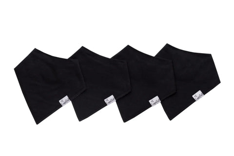 Baby Bandana Bib Set in Black Basics