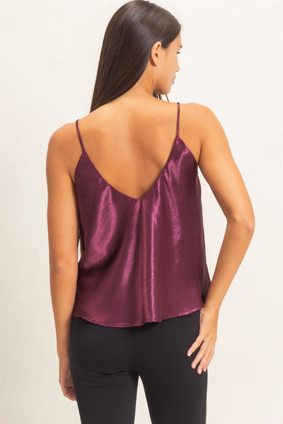 V-neck Satin Cami Top