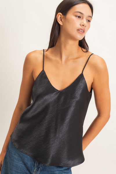 V-neck Satin Cami Top