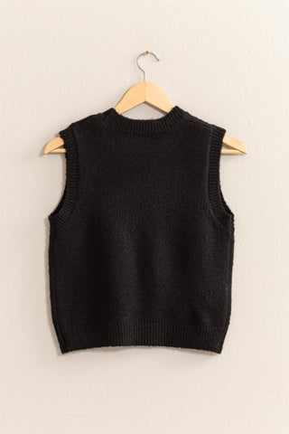 Sleeveless Cropped Sweater