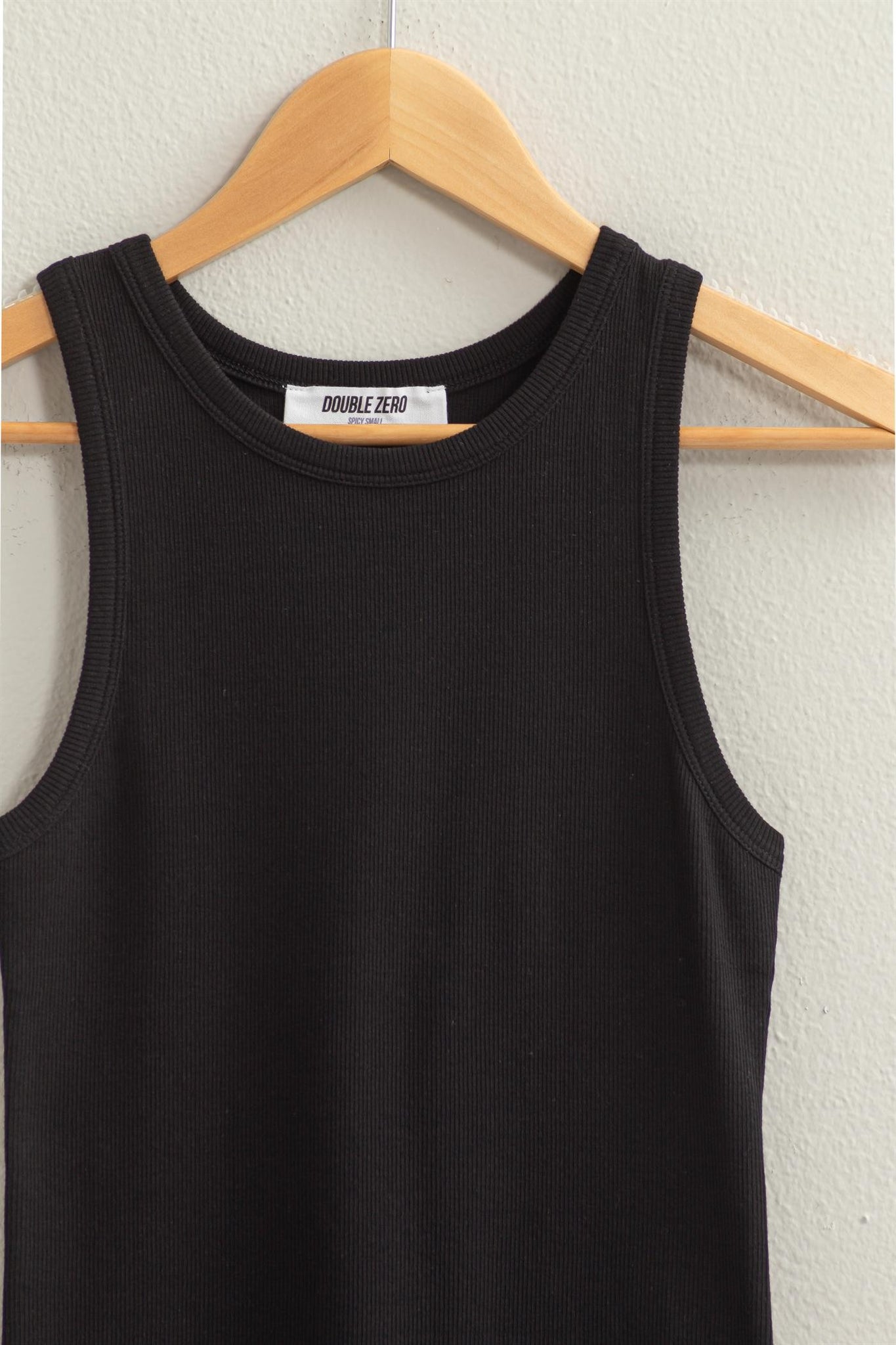 Round Neck Ribbed Tank Top