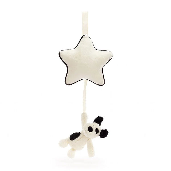 Bashful Black & Cream Puppy Musical Pull