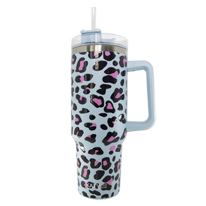 Blue Leopard 40 oz Tumbler