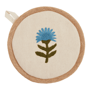 Blue Flower Pot Holder