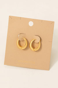 Braided Oval Hoop Earrings